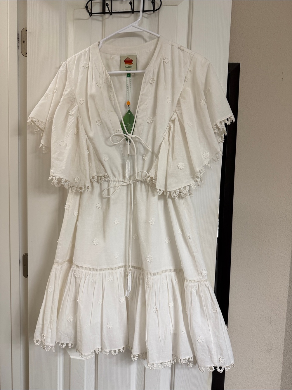 FARM Rio 3D mini Flower Dress All cotton. NEW with Tags